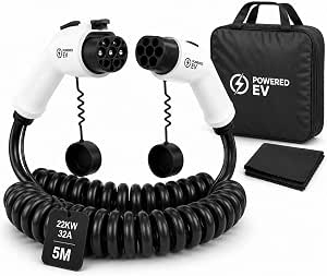 Coiled EV Charging Cable